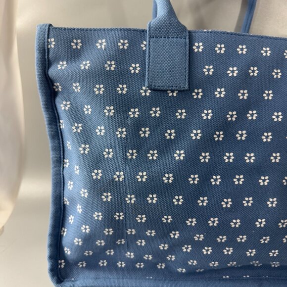 J. CREW STRUCTURED TOTE BAG ONE SIZE - CHAMBRAY BLUE WHITE - Picture 7 of 15